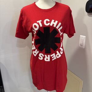Red Hot Chili Peppers T Shirt logo front Size Medium RHCP